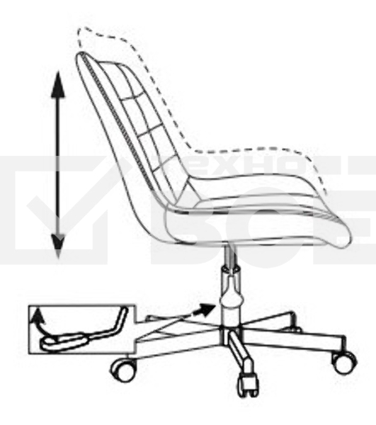 Кресло компьютерное Бюрократ CH-350M/BLACK без подлокотников, черный, искусст.кожа/ткань, крестовина хром