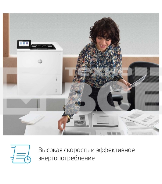Принтер лазерный HP LaserJet Enterprise M611dn (7PS84A), A4, ч/б, печ. до 61 стр/мин., 1200 x 1200 dpi, USB, RJ-45