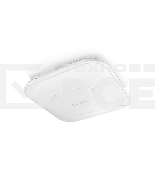 Гибридная точка доступа Zyxel NebulaFlex Pro WAX650S, W-Fi 6, 802.11a/b/g/n/ac/ax (2,4 и 5 ГГц), MU-MIMO, Smart Antenna, внутренние антенны 4x4, до 1200+2400 Мбит/с, 1xLAN 5GE, 1xLAN GE, PoE, защита о