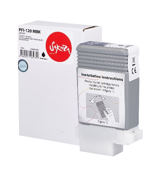 Картридж струйный Sakura 2884C001 (PFI-120 MBK) для Canon, черный матовый, 130 мл.