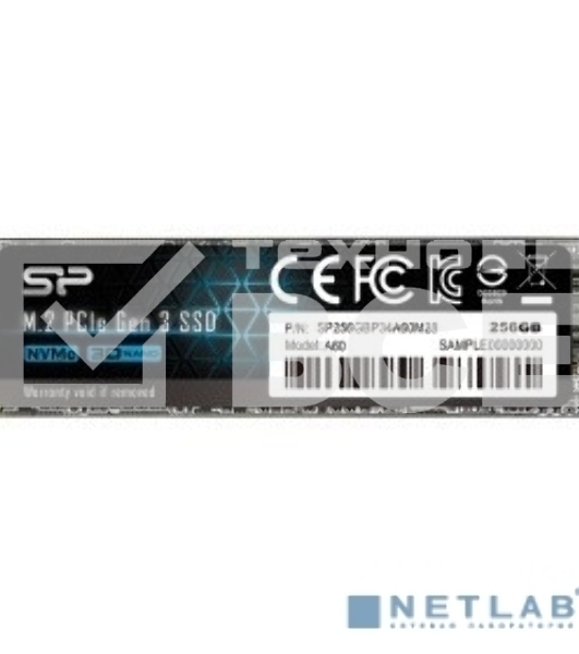Накопитель SSD Silicon Power M-Series, 256Gb, PCIe 3.0 x4, M.2 2280, NVMe, R/W 2200/1600