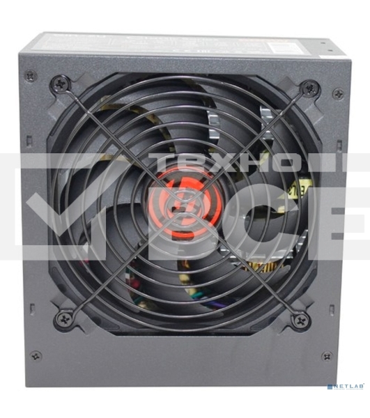 Блок питания Ginzzu CB600 12CM black,24+4p,2 PCI-E(6+2), 4*SATA,3*IDE,оплетка MB, кабель питания
