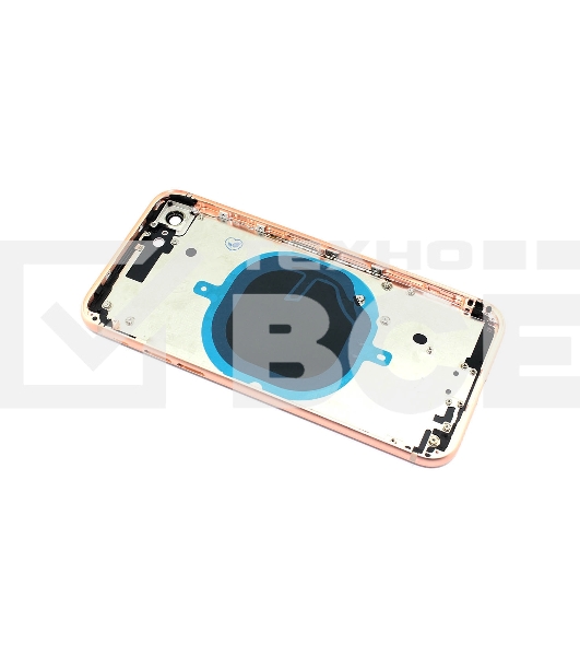 Задняя крышка (корпус) в сборе с рамкой для Apple iPhone 8 золотая