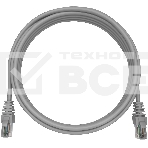 Патч-корд NTSS NTSS-PC-UTP-RJ45-5e-1.0-LSZH-GY NTSS-PC-UTP-RJ45-5E-1.0-LSZH UTP RJ-45 вил.-вилка RJ-45 кат.5E 1м серый LSZH (уп.:1шт) 26AWG, фото 1