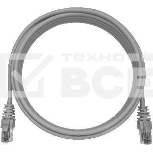 Патч-корд NTSS NTSS-PC-UTP-RJ45-5e-1.0-LSZH-GY NTSS-PC-UTP-RJ45-5E-1.0-LSZH UTP RJ-45 вил.-вилка RJ-45 кат.5E 1м серый LSZH (уп.:1шт) 26AWG