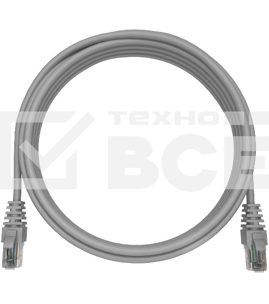 Патч-корд NTSS NTSS-PC-UTP-RJ45-5e-1.0-LSZH-GY NTSS-PC-UTP-RJ45-5E-1.0-LSZH UTP RJ-45 вил.-вилка RJ-45 кат.5E 1м серый LSZH (уп.:1шт) 26AWG