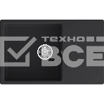 Мойка URBAN 678L black 1-чаша+крыло 780*490мм, монтаж: врезной, материал: кварц, цвет: черный, фото3