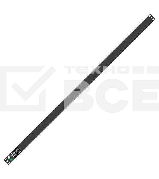 Вертикальный блок розеток с автоматом защиты ExeGate ServerPro PDU-V241 Al-24S-T-1P (19', 1U, Алюминий, 24 Schuko, клеммная колодка, 16A, автомат защиты, черный, RTL)