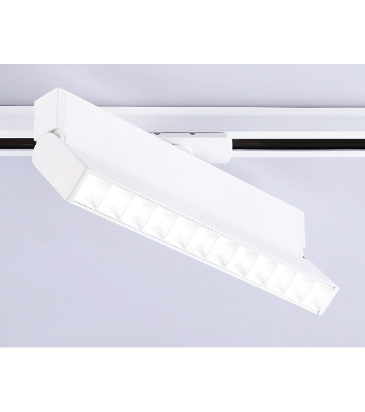 Трековый однофазный светодиодный светильник Ambrella light GL6816 WH белый LED 12W 4200K 24° 230*22*87