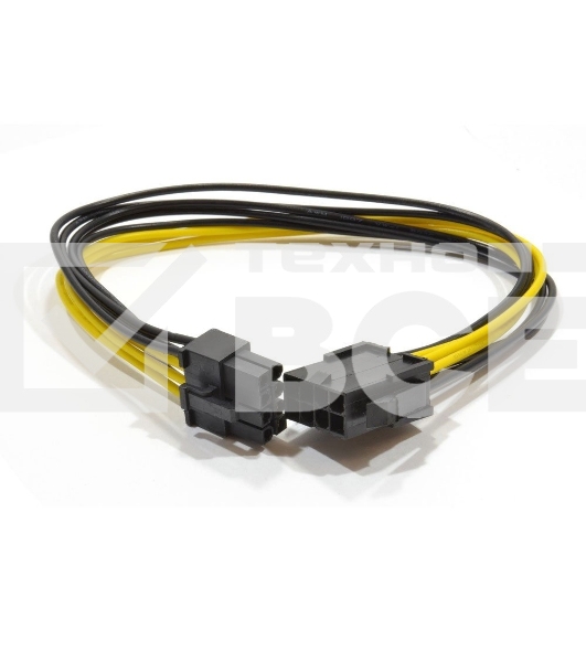 Удлинитель кабеля питания Cablexpert CC-PSU-84, PCI-Express 6+2pin M/ PCI-Express 6+2pin F, 30см