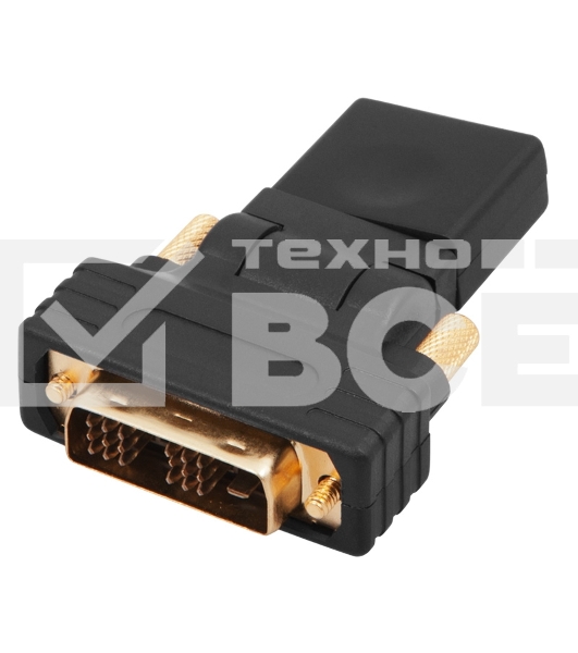 Переходник штекер DVI-D - гнездо HDMI, поворотный Rexant