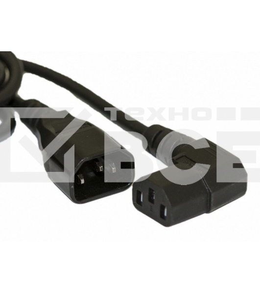 Hyperline PWC-IEC19-IEC20-1.0-BK Кабель питания IEC 320 C19 - IEC 320 C20 (3x1.5), 16A, прямая вилка, 1м, цвет черный