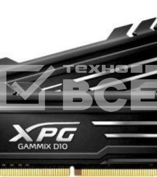 Оперативная память XPG Gammix D10, DDR4, 32GB (2x16GB), 3200MHz, CL16, UDIMM, с радиатором, черный