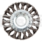 Щетка Matrix для УШМ 100 мм, посадка 22,2 мм, плоская, крученая металлическая проволока, фото2