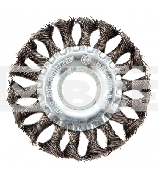 Щетка Matrix для УШМ 100 мм, посадка 22,2 мм, плоская, крученая металлическая проволока