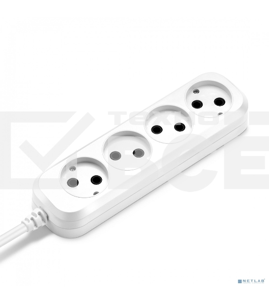 Сетевой удлинитель Buro BU-PSL4.3/W 3м (4 розетки) белый (пакет ПЭ)