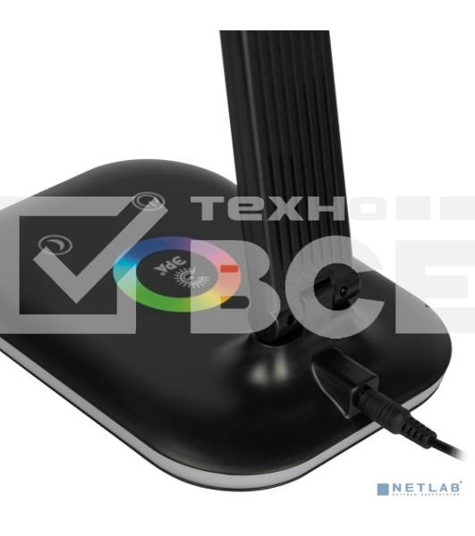 Настольный светильник NLED-502-11W-BK ЭРА Б0057195 светодиодный черный, выбор цвет температуры, три уровня яркости