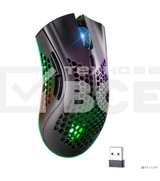Мышь беспроводная Defender Warlock GM-709L черный, 2400 dpi, радиоканал, USB, кнопки - 8
