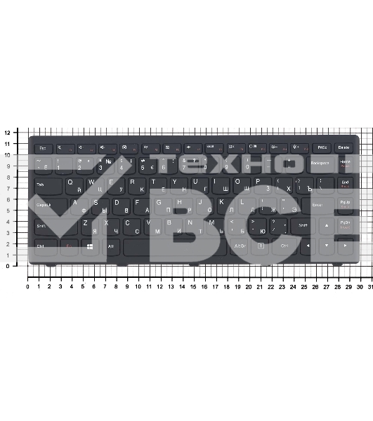 Клавиатура для ноутбука Lenovo Flex 14 G400s черная с рамкой