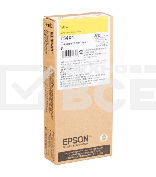 Картридж струйный Epson C13T54X400 желтый (350 мл.) для Epson SureColor SC-P6000/SC-P7000/SC-P8000/SC-P9000