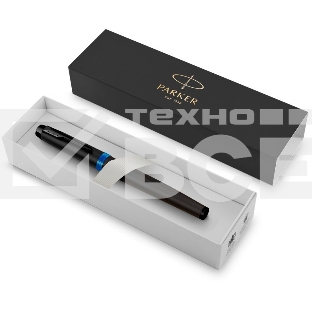 Ручка перьевая Parker IM Vibrant Rings F315 (2172858) Marine Blue PVD F сталь нержавеющая подар.кор.