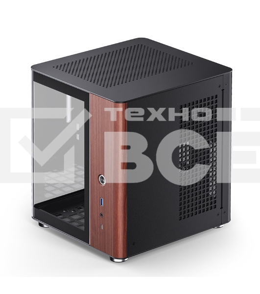 Компьютерный корпус JONSBO TK-0 Black ITX без БП, mini-ITX, micro-ATX, ATX, черный