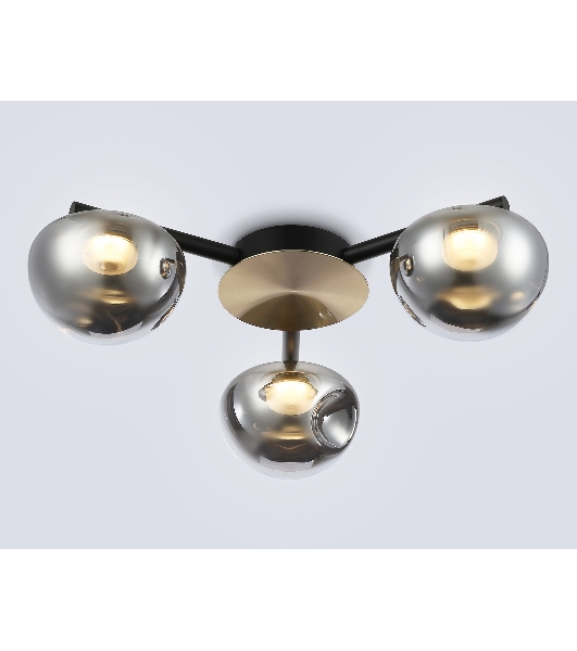 Светильник Ambrella light LH12006/3 BK/GD/SM черный/золото/дымчатый 18W 3000K D640*170