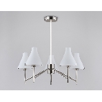 Люстра Ambrella light LH57123/5 SN/FR никель/белый матовый E14/5 max 40W D650*590, фото5