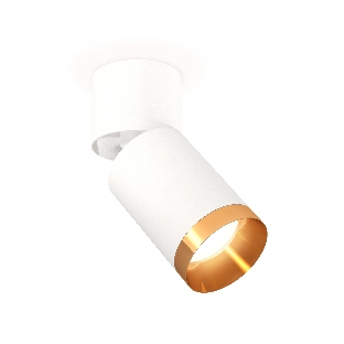 Комплект накладного поворотного светильника Ambrella light XM6312044 SWH/WH/PYG белый песок/белый/золото желтое полированное MR16 GU5.3 (A2220, C6312, N6134)