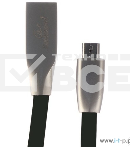 Кабель USB 2.0 Cablexpert CC-G-mUSB01Bk-0.5M, AM/microB, серия Gold, длина 0.5м, черный, блистер