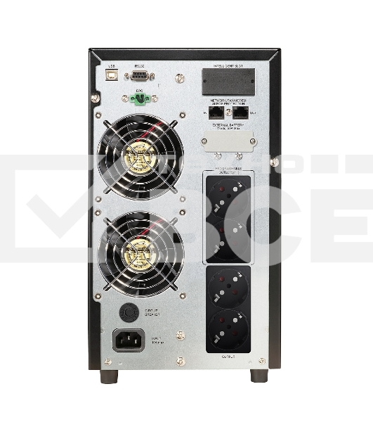 Источник бесперебойного питания CROWN On-Line CMUOA-350-2K EURO 2000VA/1800W, корпус металл, TOWER, АКБ 6*12V/7AH, PF-0.9, AVR 110-300V, порт RJ-11/45+USB/RS-232, EPO, розетки 4*EURO, входной кабель 2 м, вентилятор охлаждения, автомат, слот для SNMP, порт