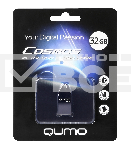 Флеш диск USB 2.0 QUMO 32GB Cosmos QM32GUD-Cos-d Dark