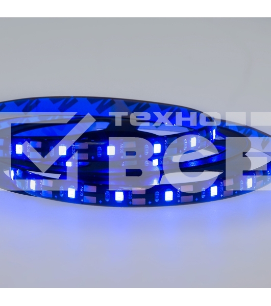 Лента LED с USB коннектором 5 В, 8 мм, IP65, SMD 2835, 60 LED/m, цвет свечения синий