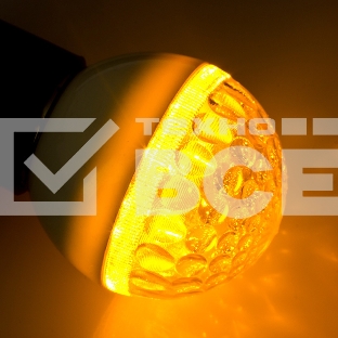 Лампа шар e27 9 LED  Ø50мм желтая
