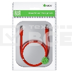 Патч-корд GCR прямой 5.0m UTP кат.6, красный, 24 AWG, литой, ethernet high speed, RJ45, T568B, фото4