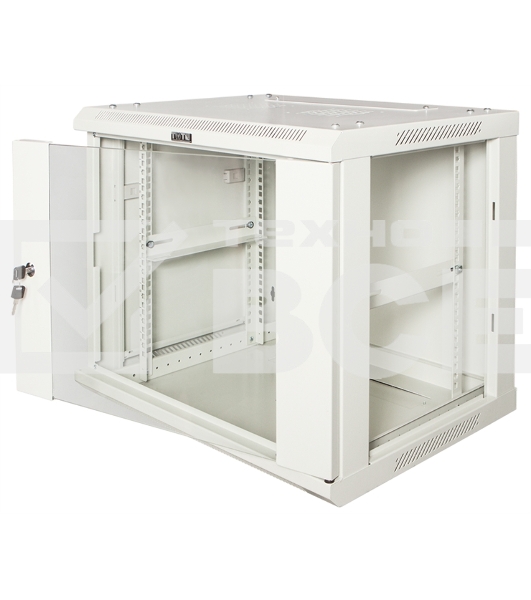 Шкаф настенный серии Pro, 4U 600x450, стеклянная дверь