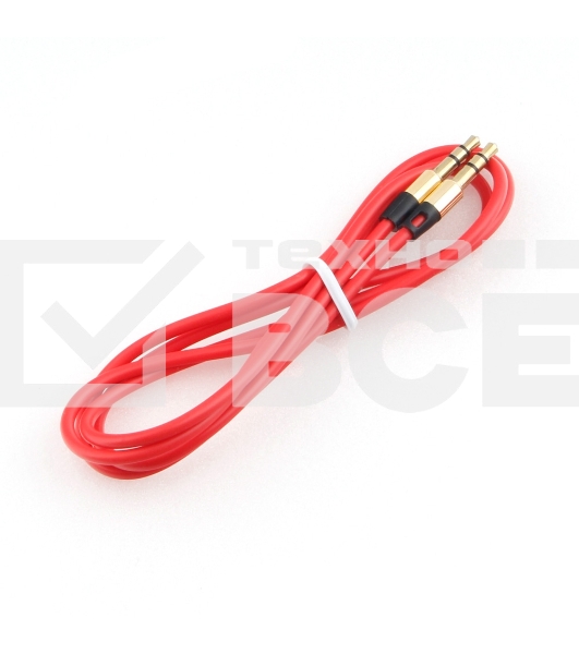 Кабель аудио Cablexpert CCAB-01-35MM-1MR, 3.5 Jack (M)/3.5 Jack (M), красный. 1м, блистер