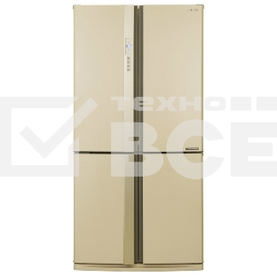 Холодильник Sharp SJ-EX98FBE бежевый трёхкамерный394/211 л морозилка снизу  Side by Side