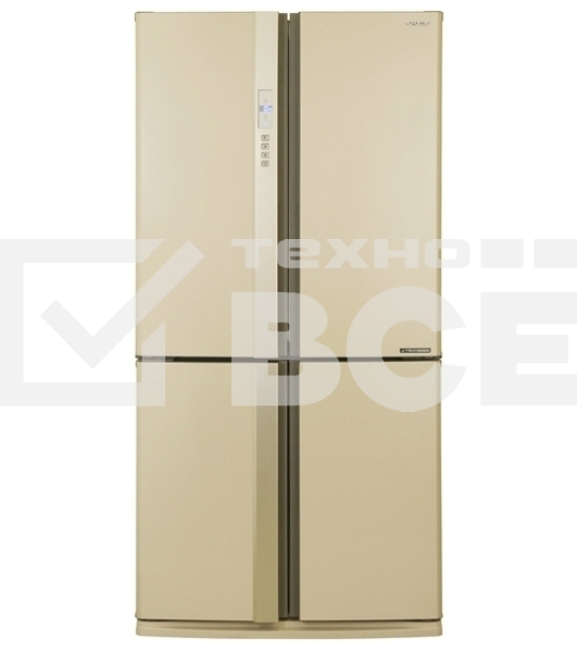 Холодильник Sharp SJ-EX98FBE бежевый трёхкамерный394/211 л морозилка снизу  Side by Side