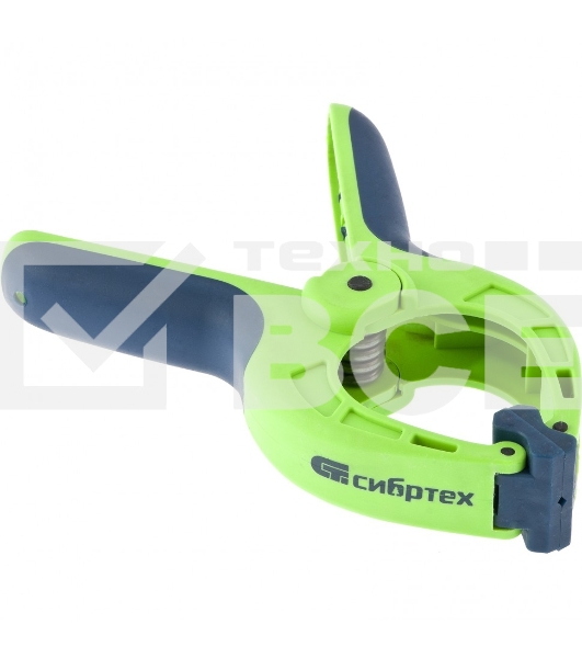 Струбцина Сибртех клещеобразная, пл, корп 2-х комп, рукоятки, усиленная пружина,2-3/4