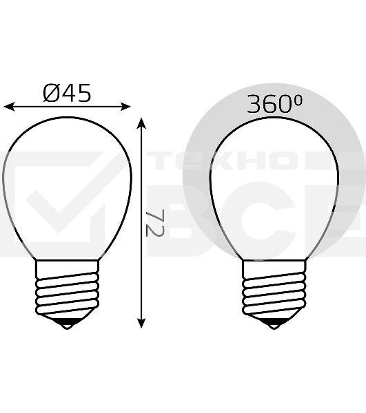 Лампа светодиодная Filament Шар E27 5Вт 4100К OPAL GAUSS 105202205