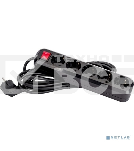 Сетевой фильтр 5bites SP5B-350 5S/3*1.5MM2/16A/ABS/5M/черный