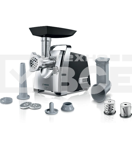 Мясорубка Bosch MFW67440 2000Вт черный/серебристый