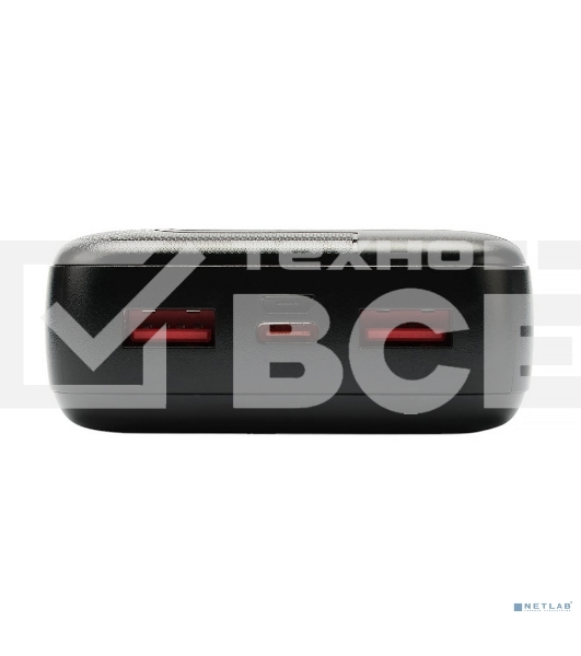 Портативный аккумулятор Gembird GPB-20Q, 20000мА·ч, QC/PD, дисплей, черный