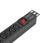 Блок розеток горизонтальный ExeGate ServerPro PDU-19H001 Al-10С13-C14-SW, 1U, Алюминий, 10 IEC 320 C13, С14, выкл. с подсветкой, черный, фото4