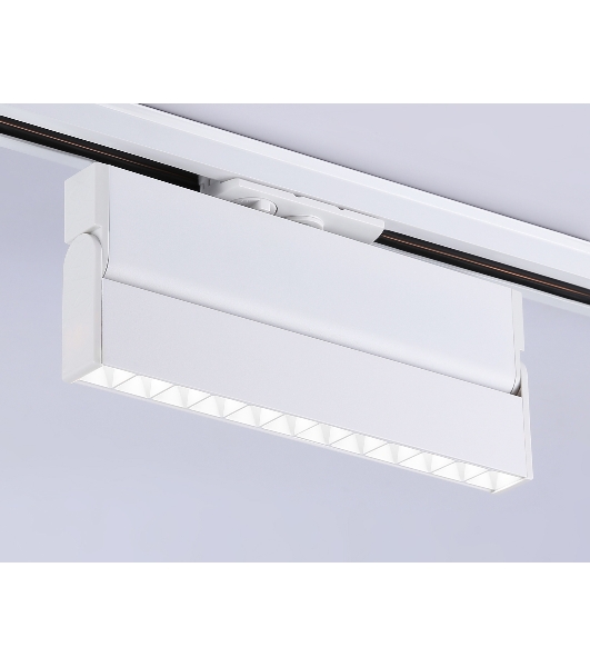 Трековый однофазный светодиодный светильник Ambrella light GL6816 WH белый LED 12W 4200K 24° 230*22*87