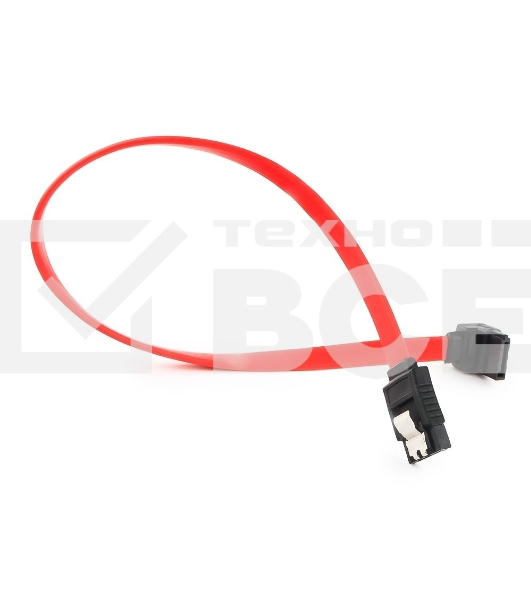 Кабель интерфейсный SATA Cablexpert CC-SATAM-DATA90-0.3M, 30см, угловой разъем, 7pin/7pin, защелка, пакет