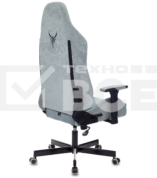 Кресло игровое Knight N1 Fabric серо-голубой Light-28 с подголов. крестовина металл