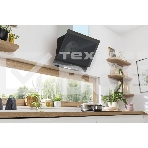 Вытяжка наклонная Gorenje WHI649X21P, 740 м2/ч, 250 Вт, режимы - отвод, циркуляция, ширина 60 см, нержавеющая сталь, черное стекло, фото6