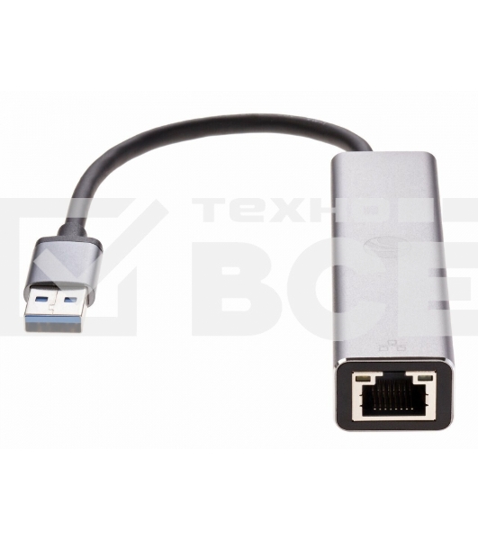 Переходник VCOM USB 3.0 -->RJ-45 1000Mbps+3 USB3.0, Aluminum Shell, 0.2м <DH312A>